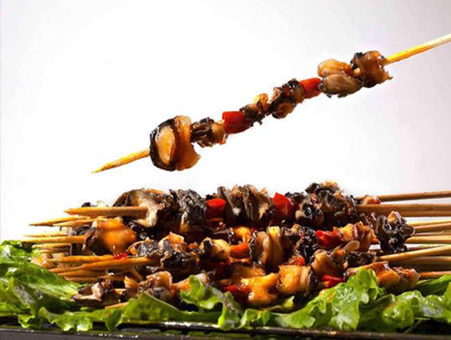 Snail skewers